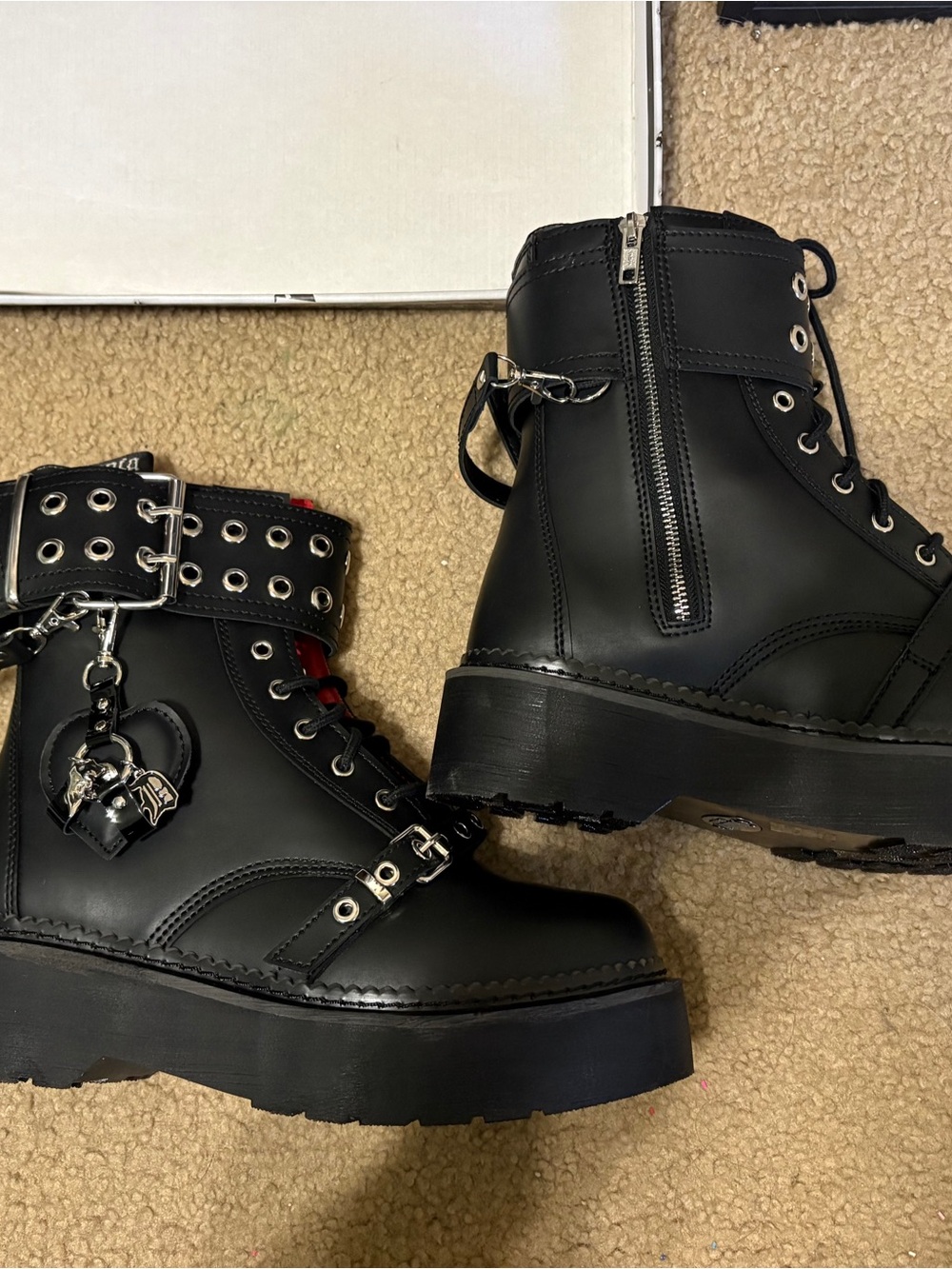 Demonia Black Platform Boots - Brand new rebel-52
